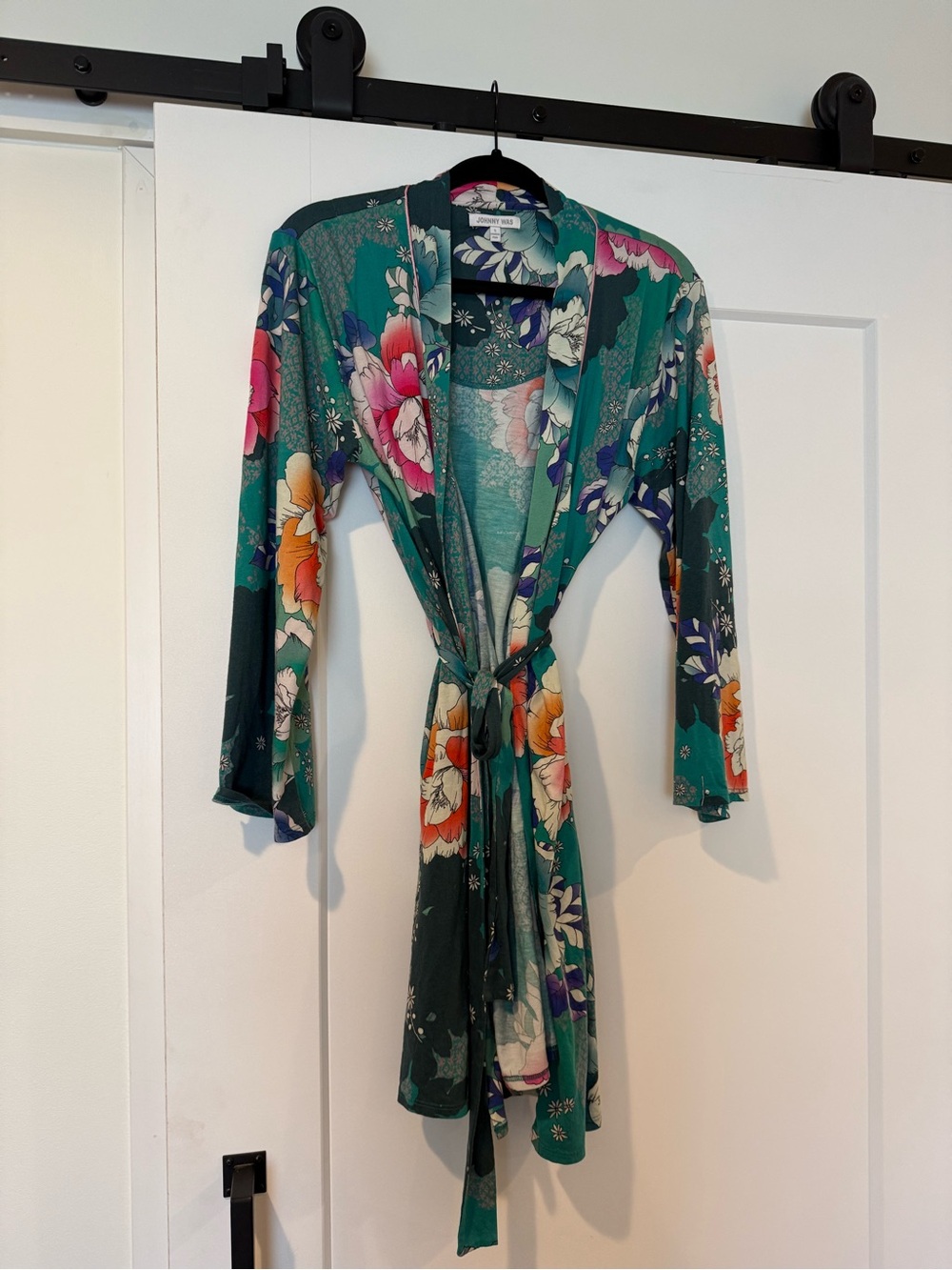Johnny Was Floral Robe in Teal and Green - Women's Intimates